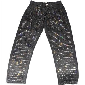 TOPSHOP moto diamanté mom jeans sz28